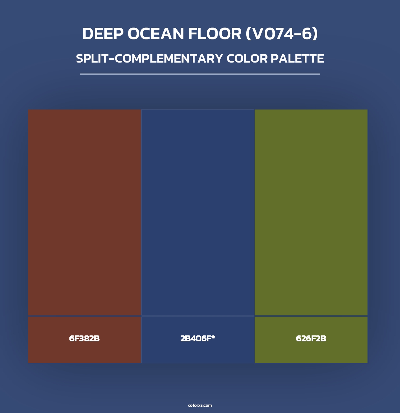 Deep Ocean Floor (V074-6) - Split-Complementary Color Palette