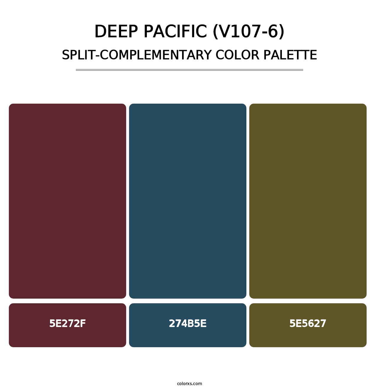 Deep Pacific (V107-6) - Split-Complementary Color Palette