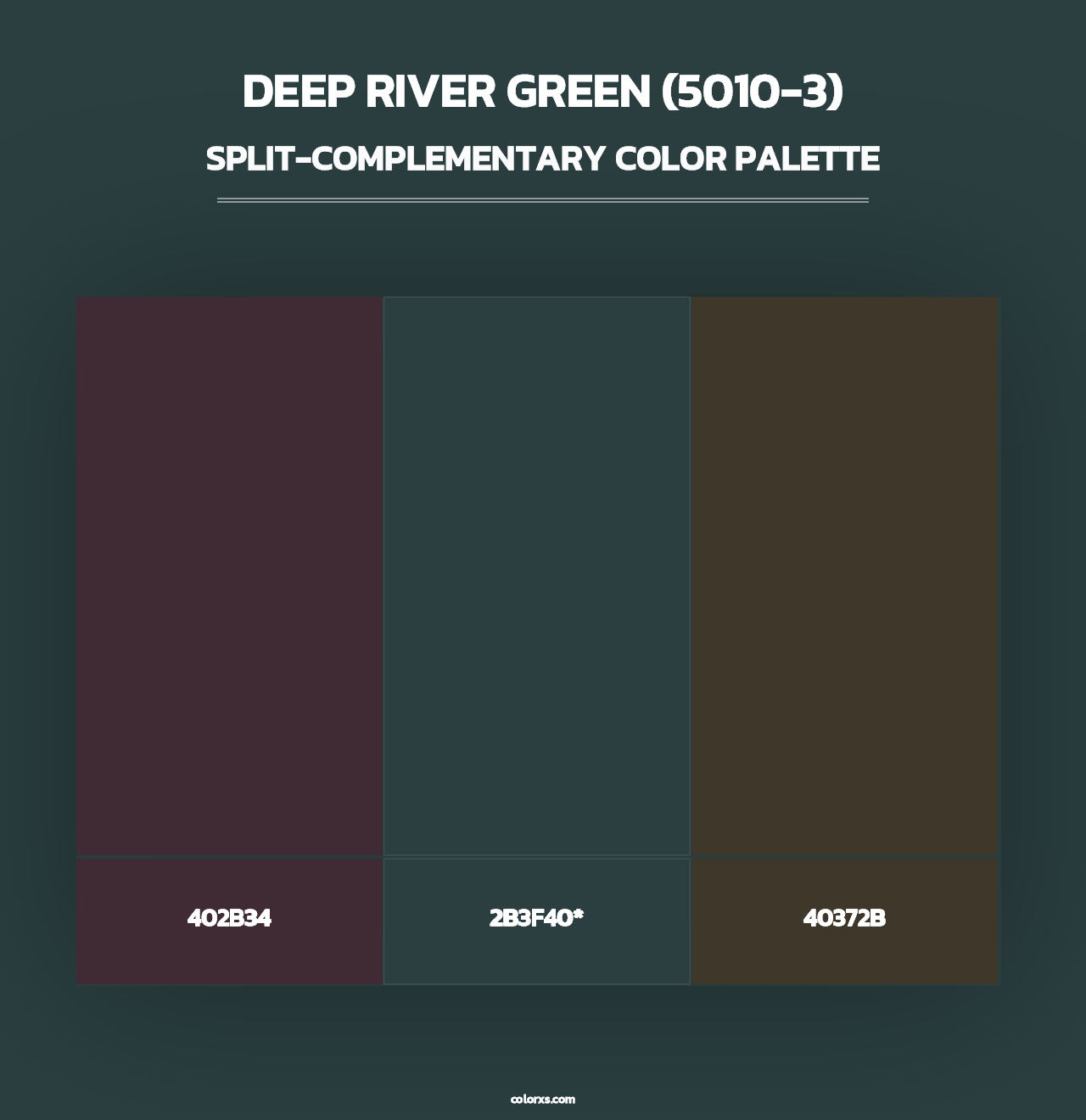 Deep River Green (5010-3) - Split-Complementary Color Palette