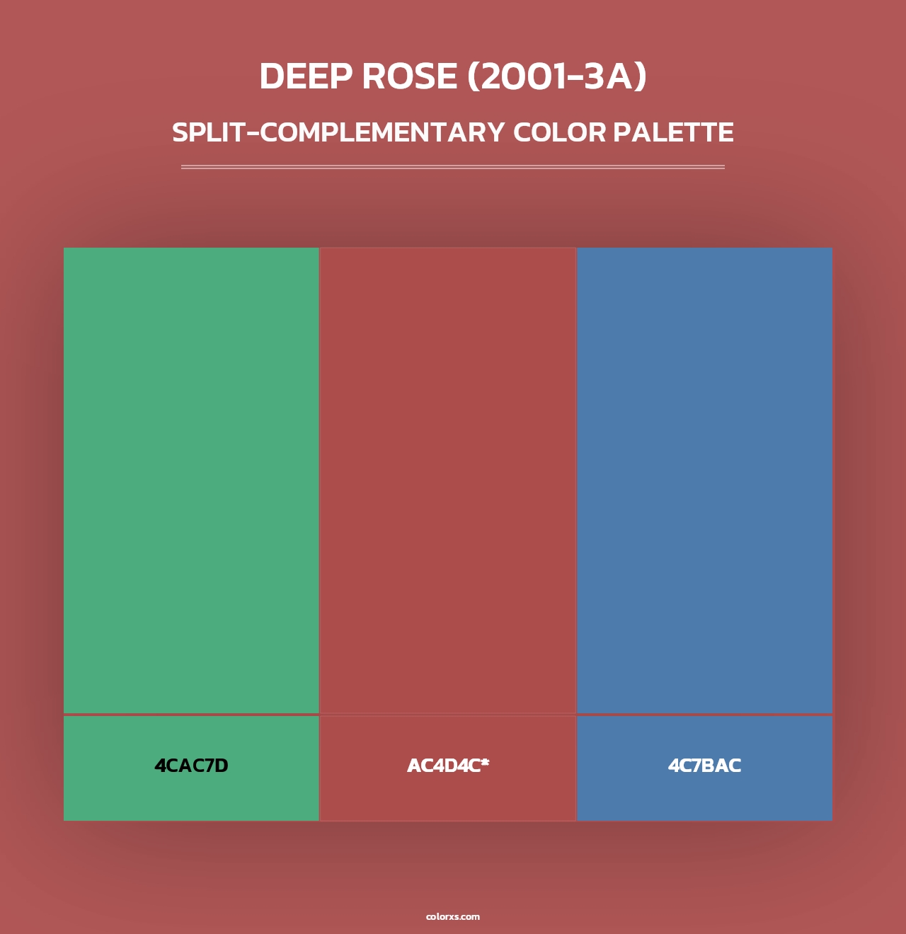Deep Rose (2001-3A) - Split-Complementary Color Palette
