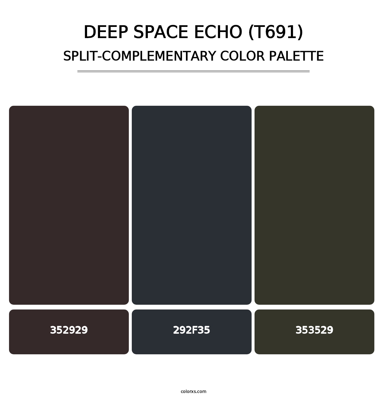 Deep Space Echo (T691) - Split-Complementary Color Palette