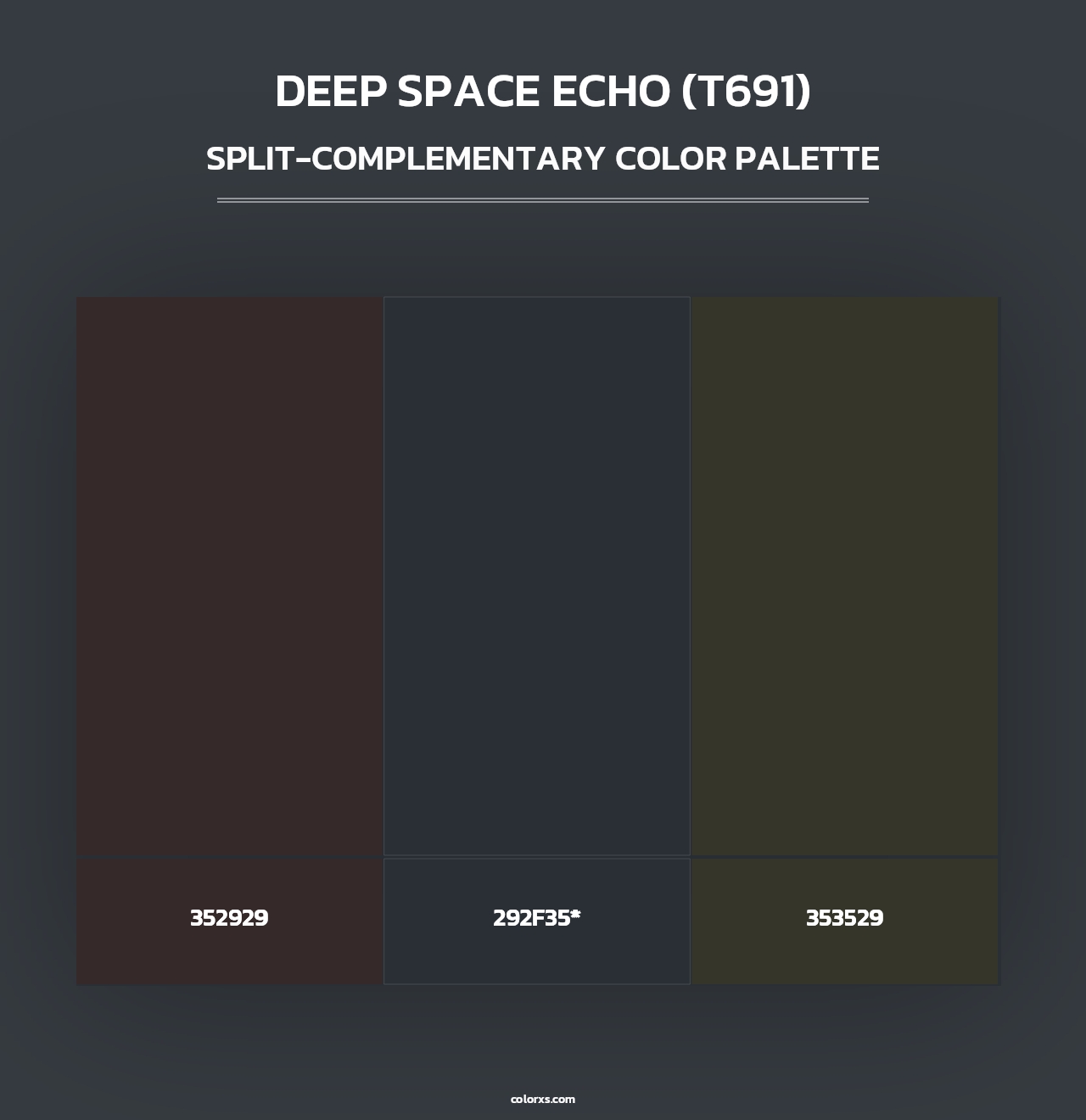 Deep Space Echo (T691) - Split-Complementary Color Palette
