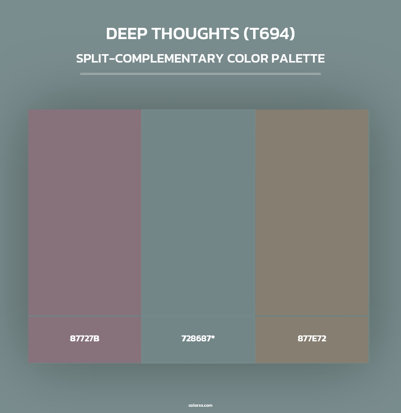 Deep Thoughts (T694) - Split-Complementary Color Palette