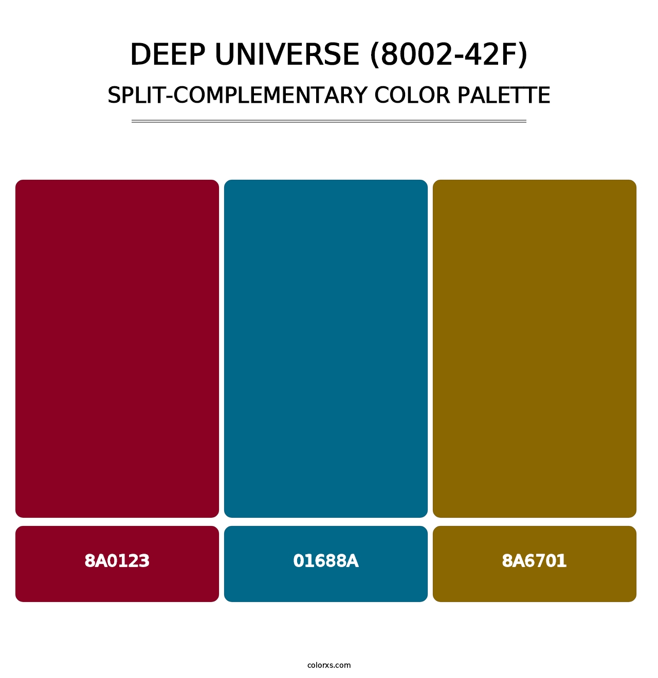 Deep Universe (8002-42F) - Split-Complementary Color Palette