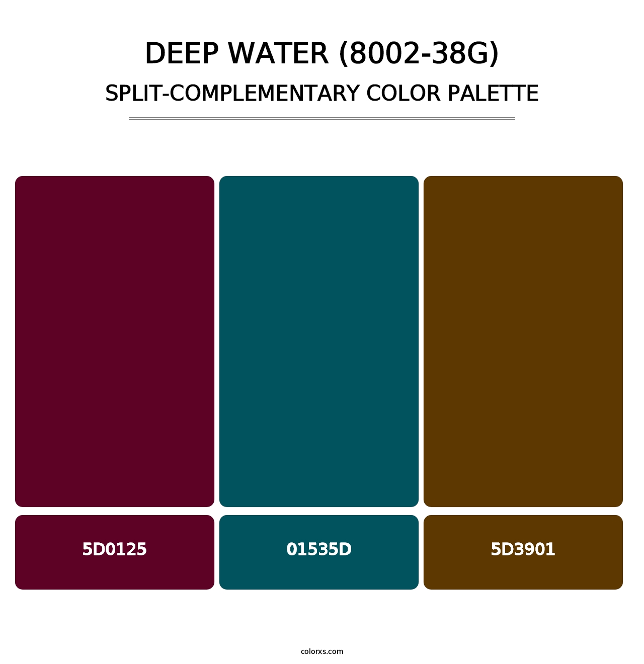 Deep Water (8002-38G) - Split-Complementary Color Palette