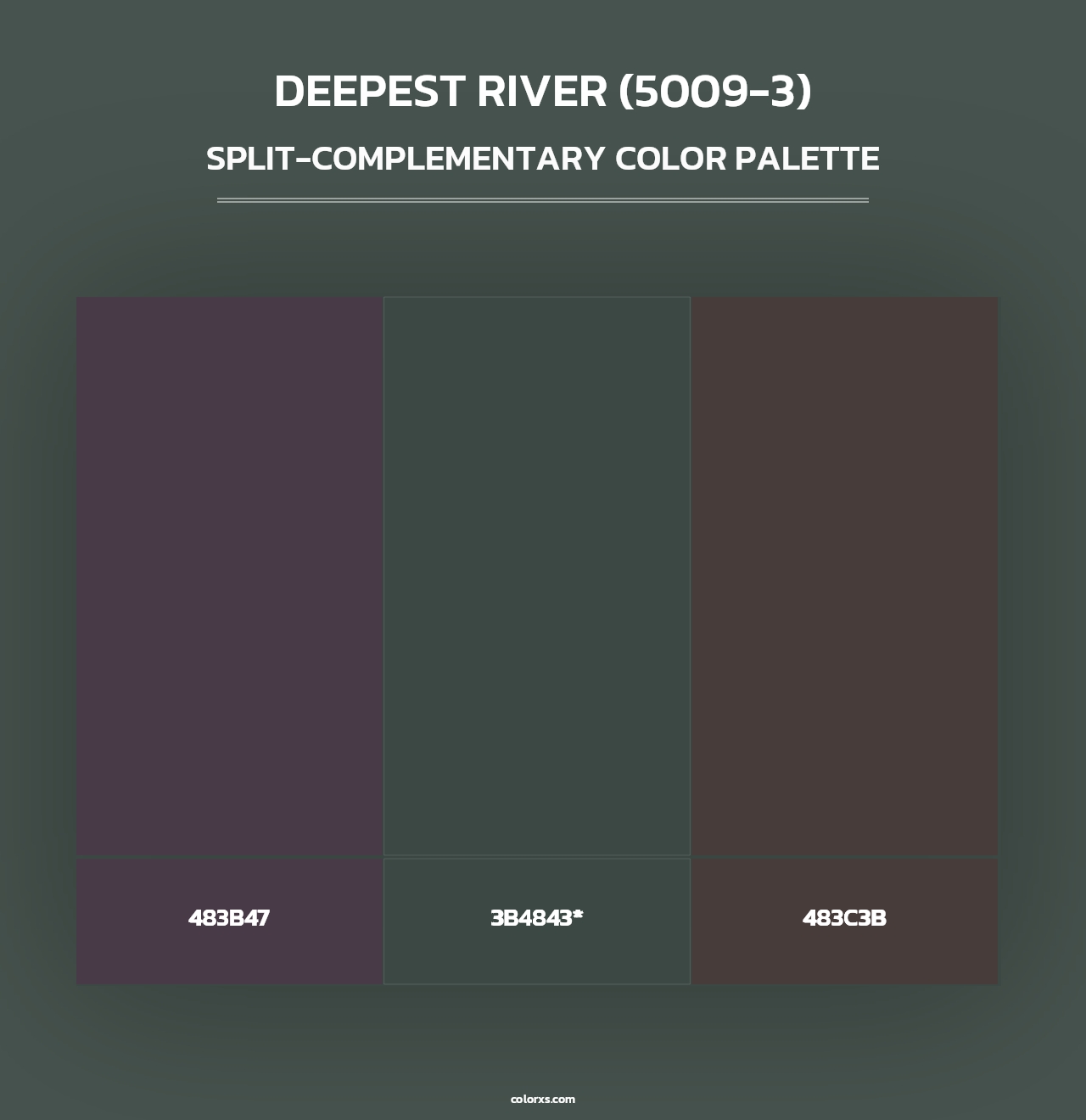Deepest River (5009-3) - Split-Complementary Color Palette