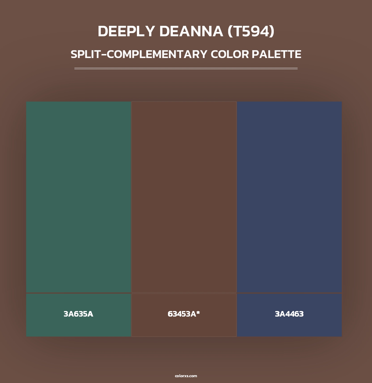 Deeply Deanna (T594) - Split-Complementary Color Palette