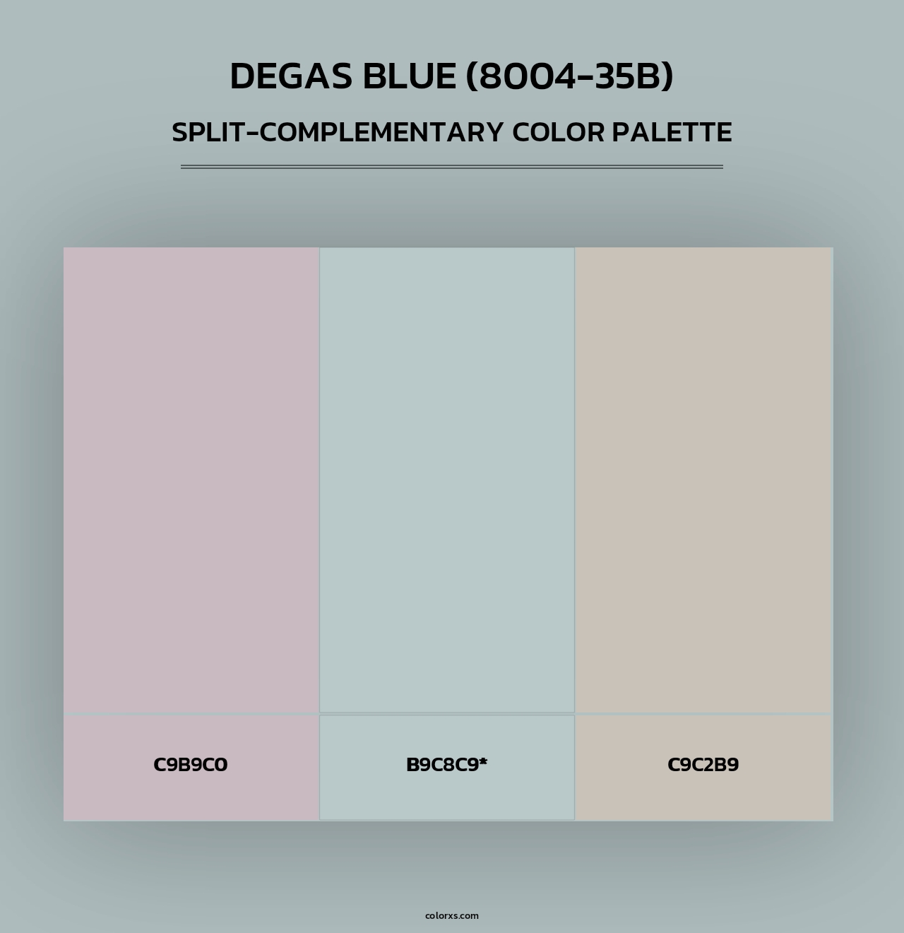 Degas Blue (8004-35B) - Split-Complementary Color Palette