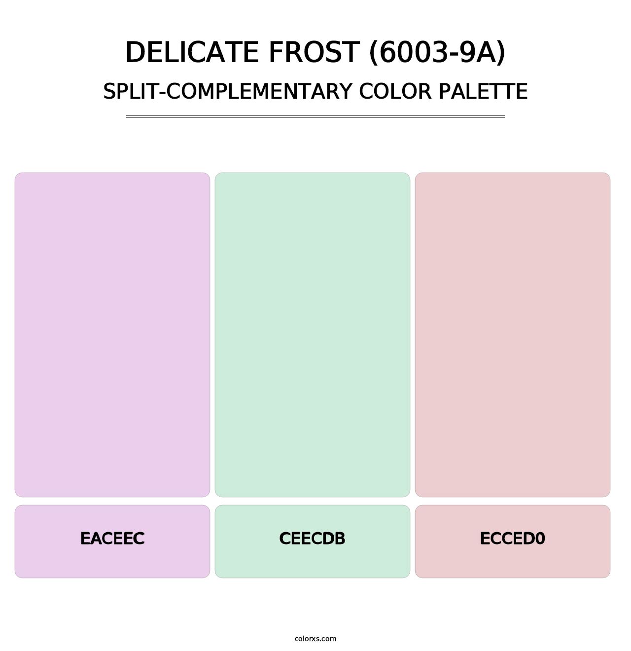 Delicate Frost (6003-9A) - Split-Complementary Color Palette
