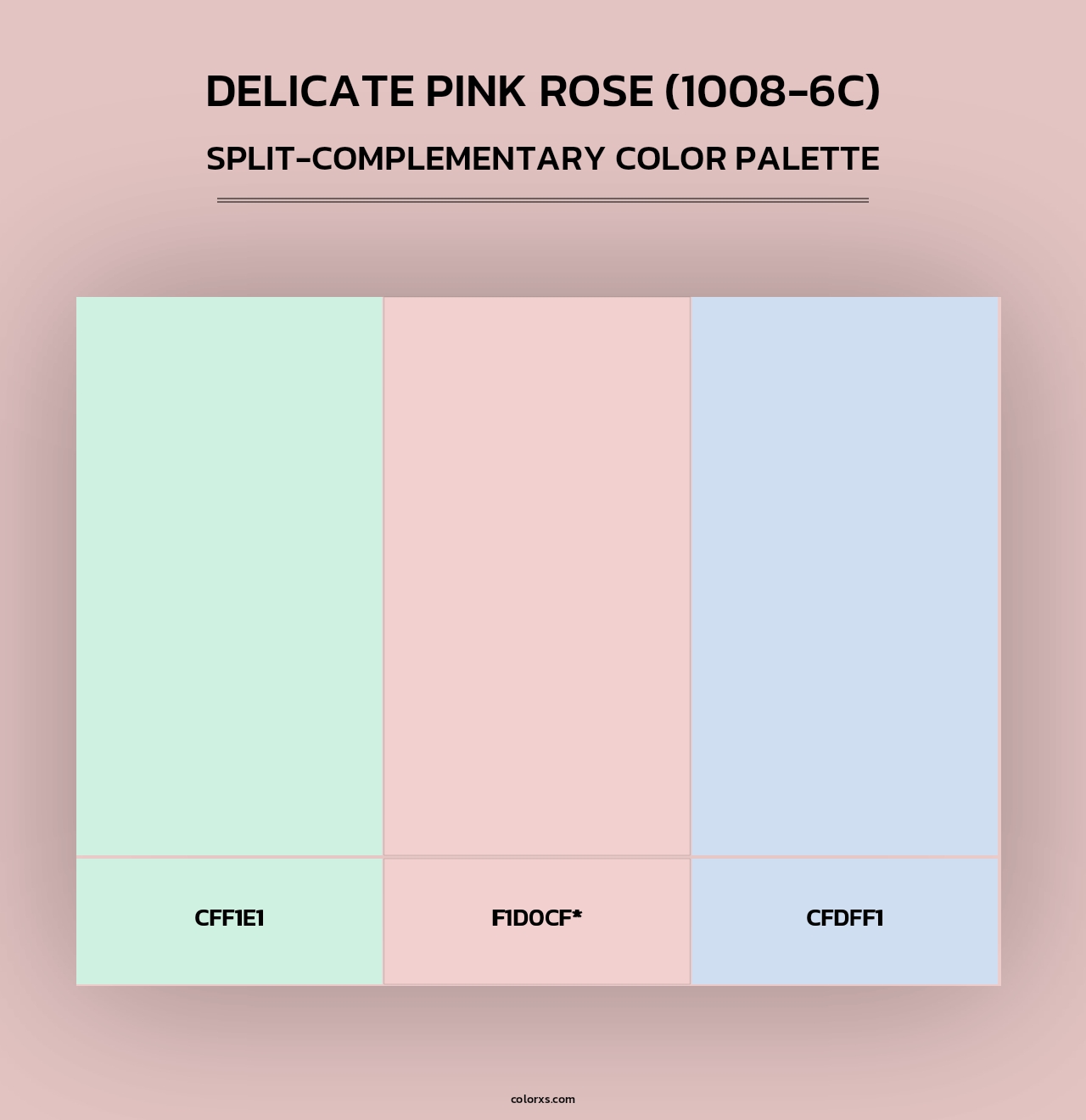 Delicate Pink Rose (1008-6C) - Split-Complementary Color Palette