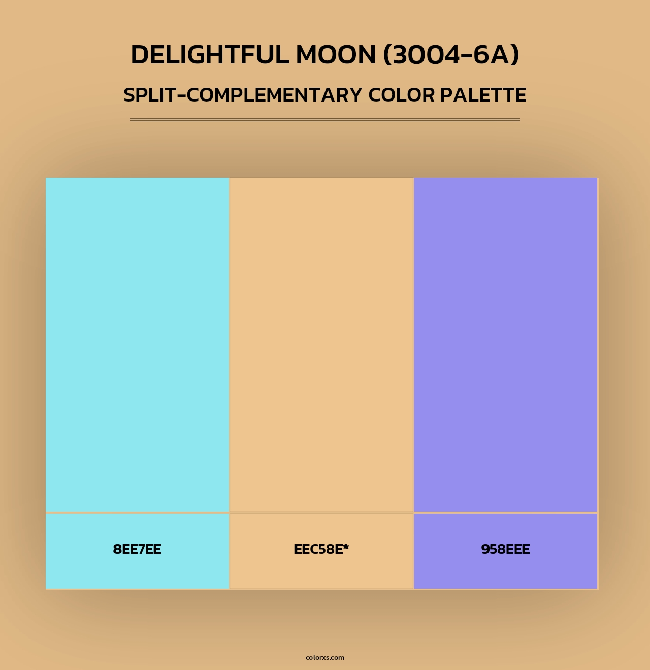 Delightful Moon (3004-6A) - Split-Complementary Color Palette