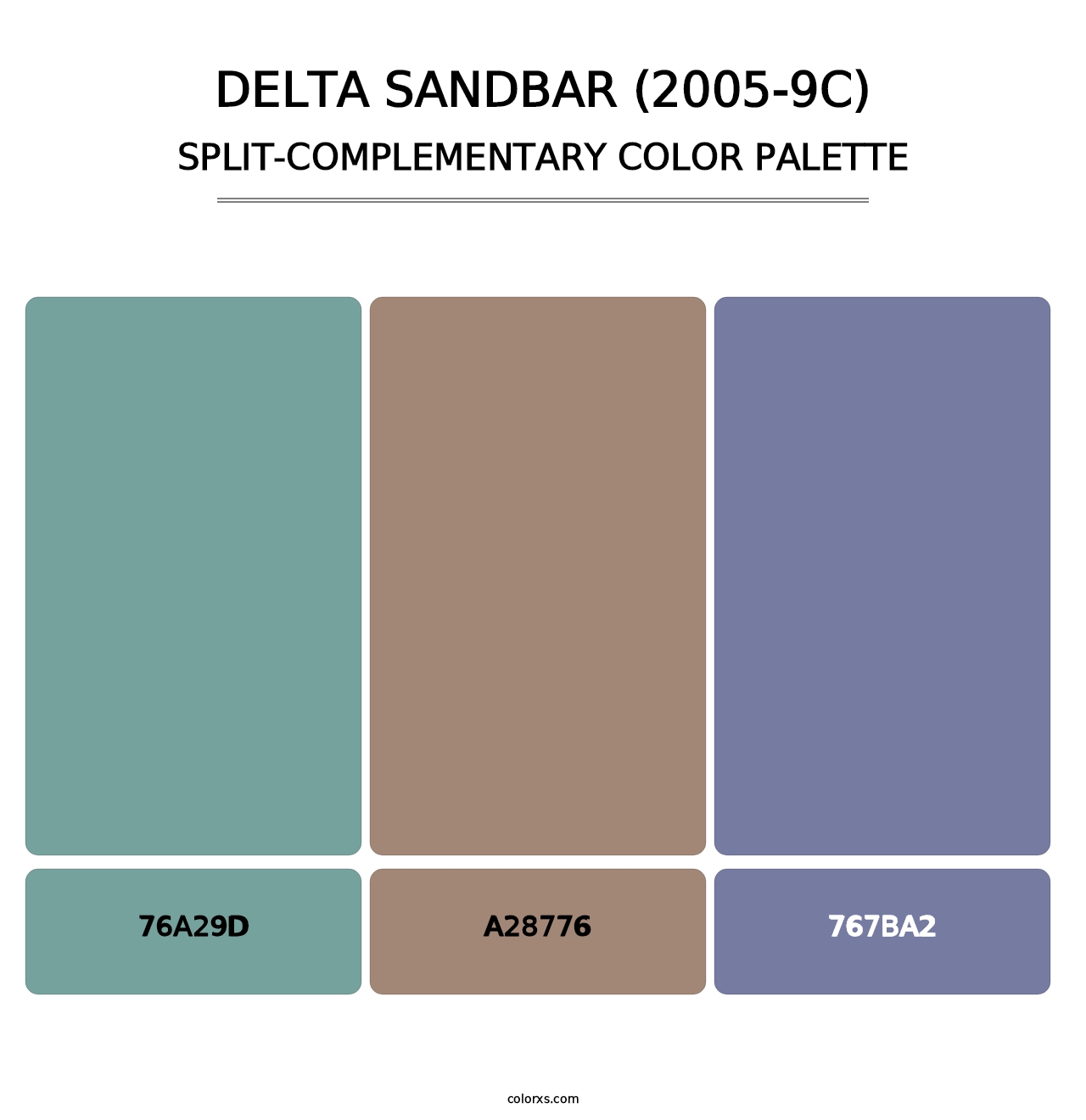 Delta Sandbar (2005-9C) - Split-Complementary Color Palette