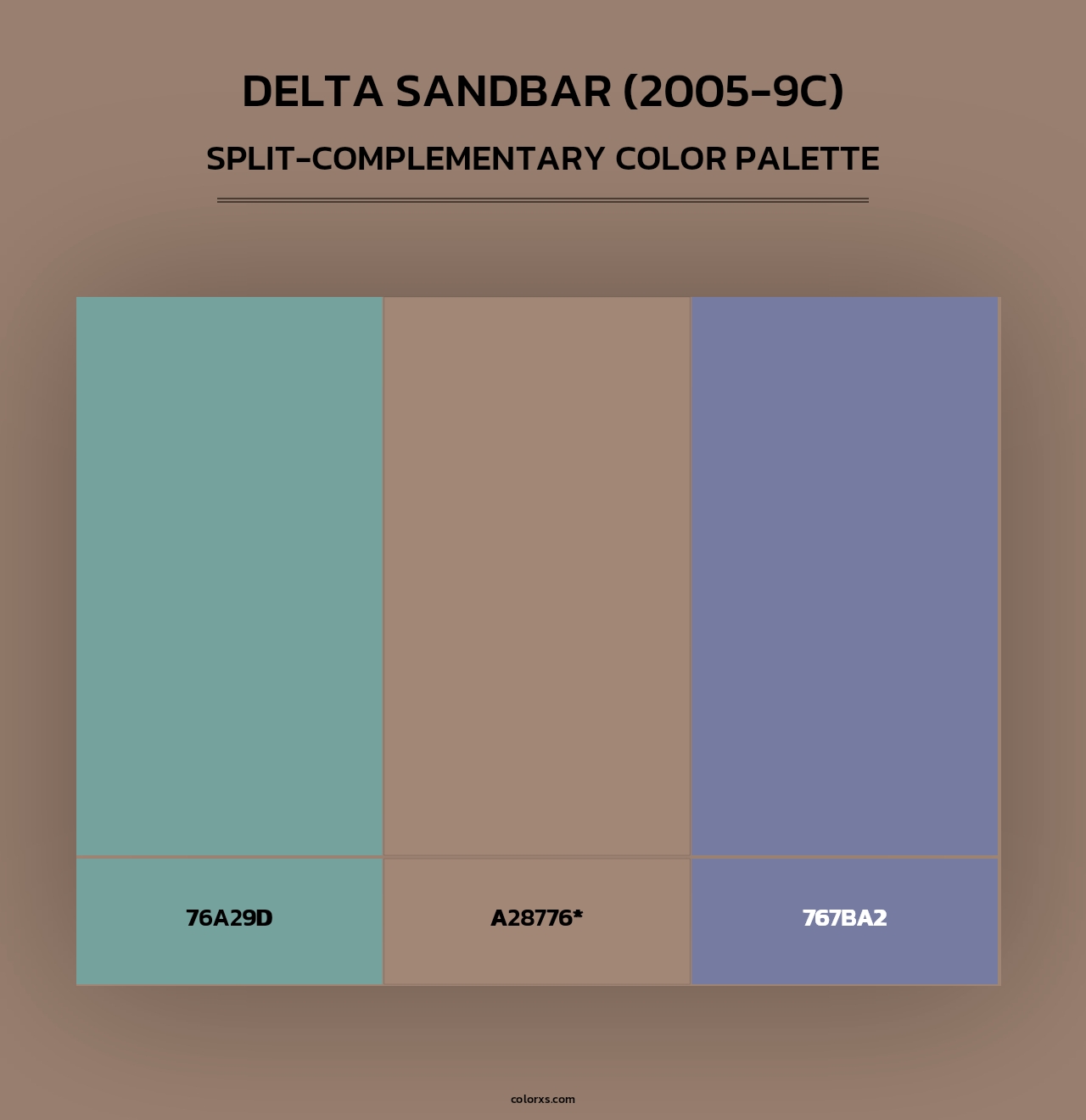 Delta Sandbar (2005-9C) - Split-Complementary Color Palette