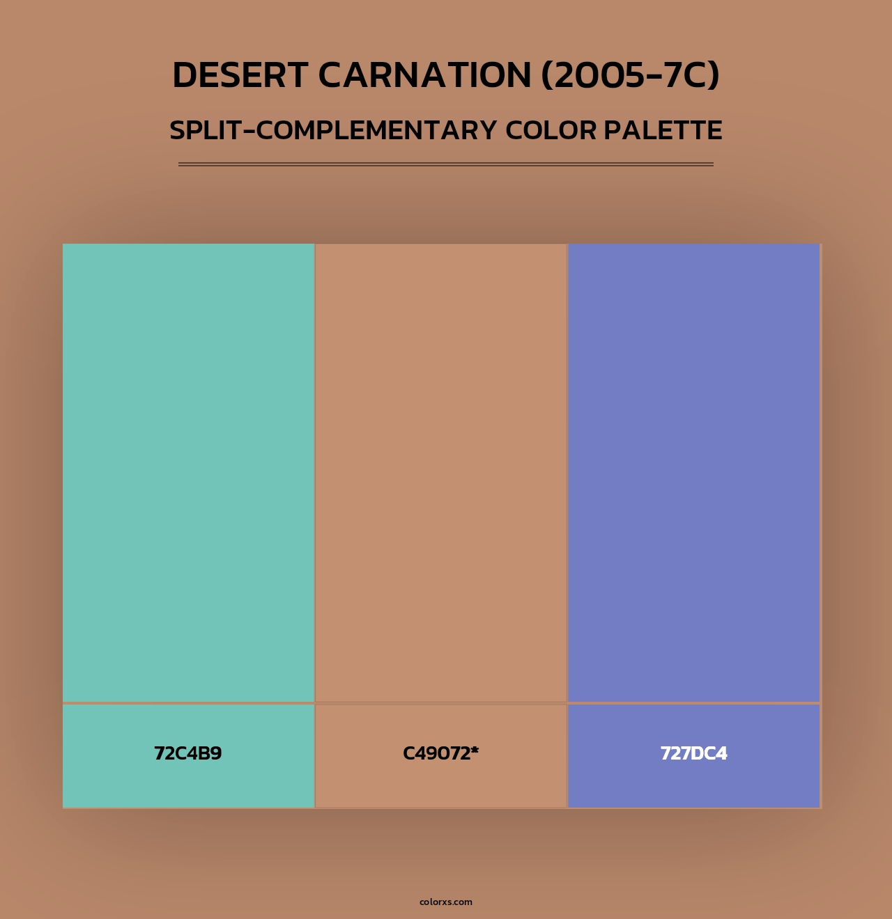 Desert Carnation (2005-7C) - Split-Complementary Color Palette