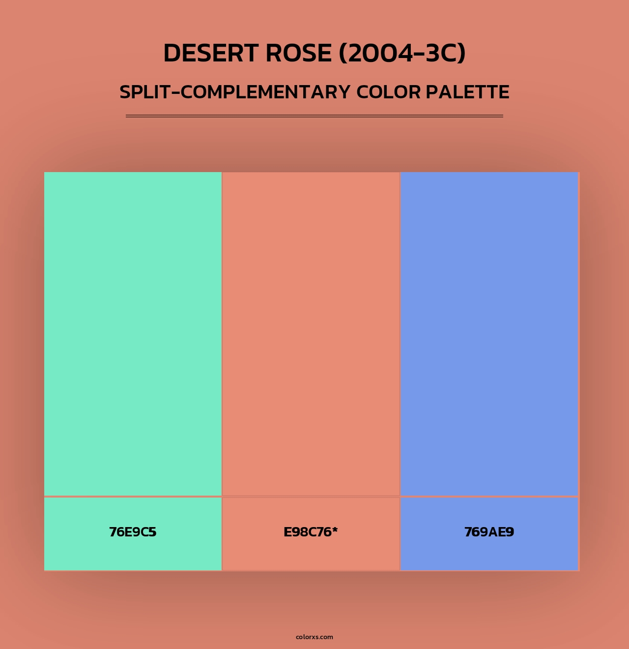 Desert Rose (2004-3C) - Split-Complementary Color Palette