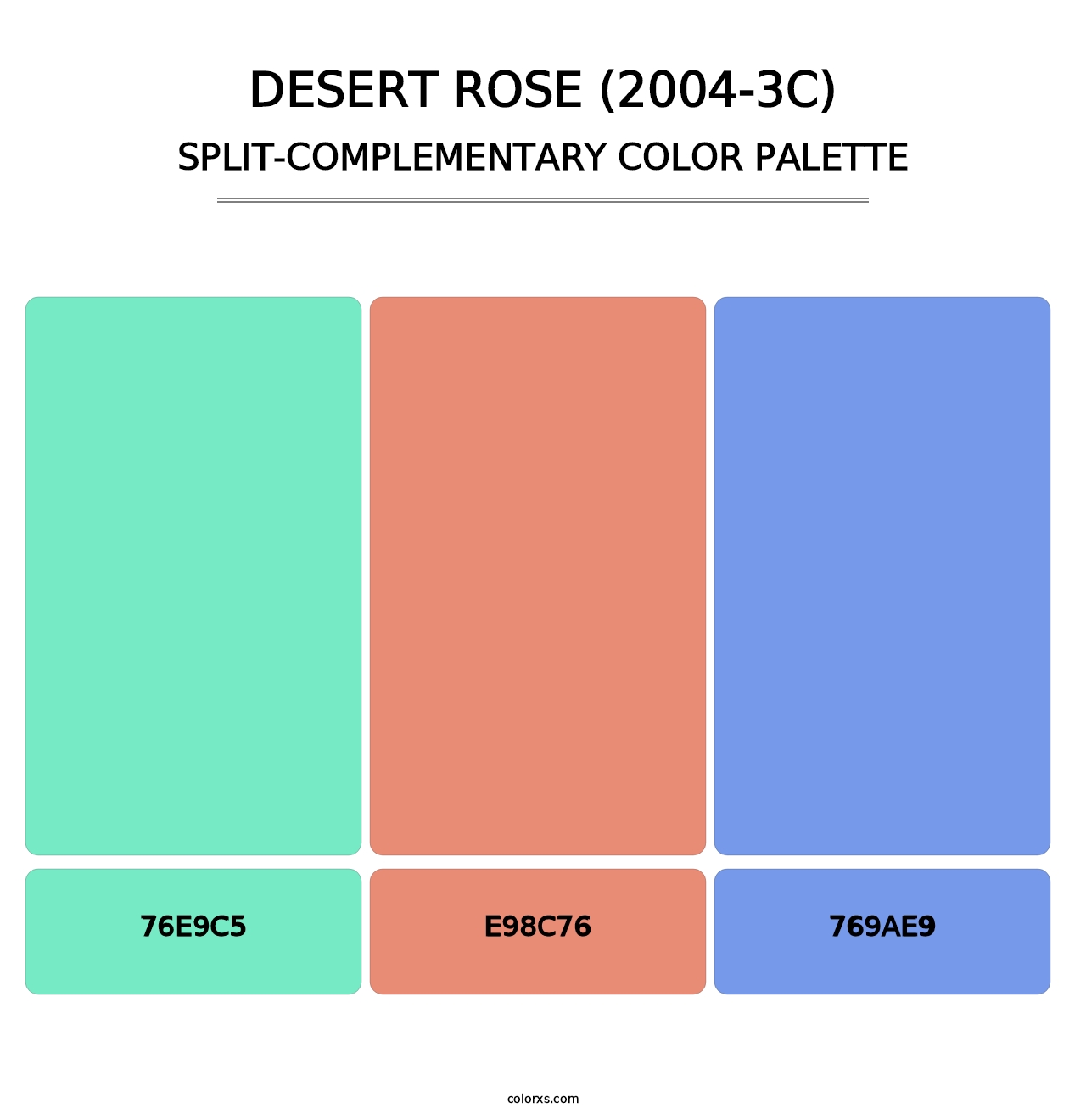 Desert Rose (2004-3C) - Split-Complementary Color Palette