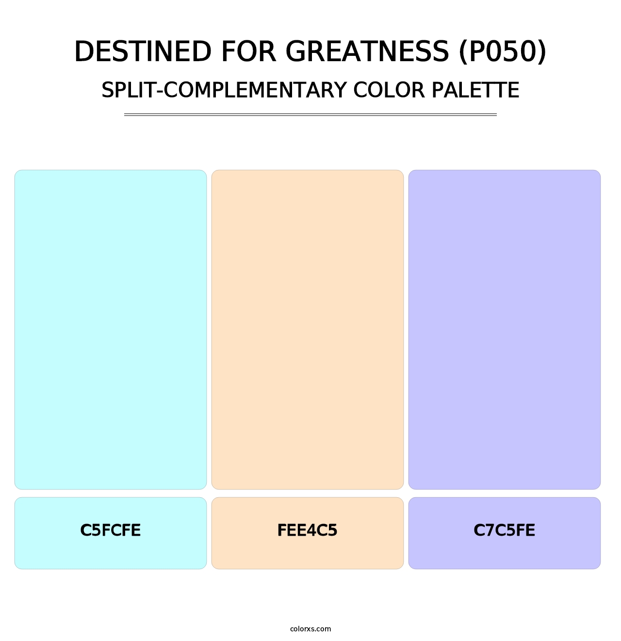 Destined for Greatness (P050) - Split-Complementary Color Palette
