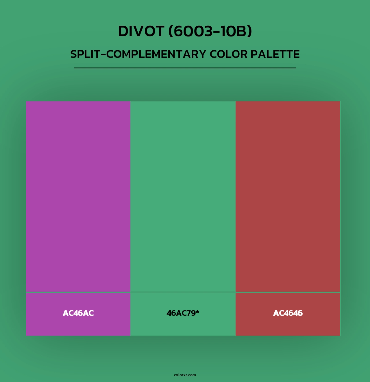 Divot (6003-10B) - Split-Complementary Color Palette