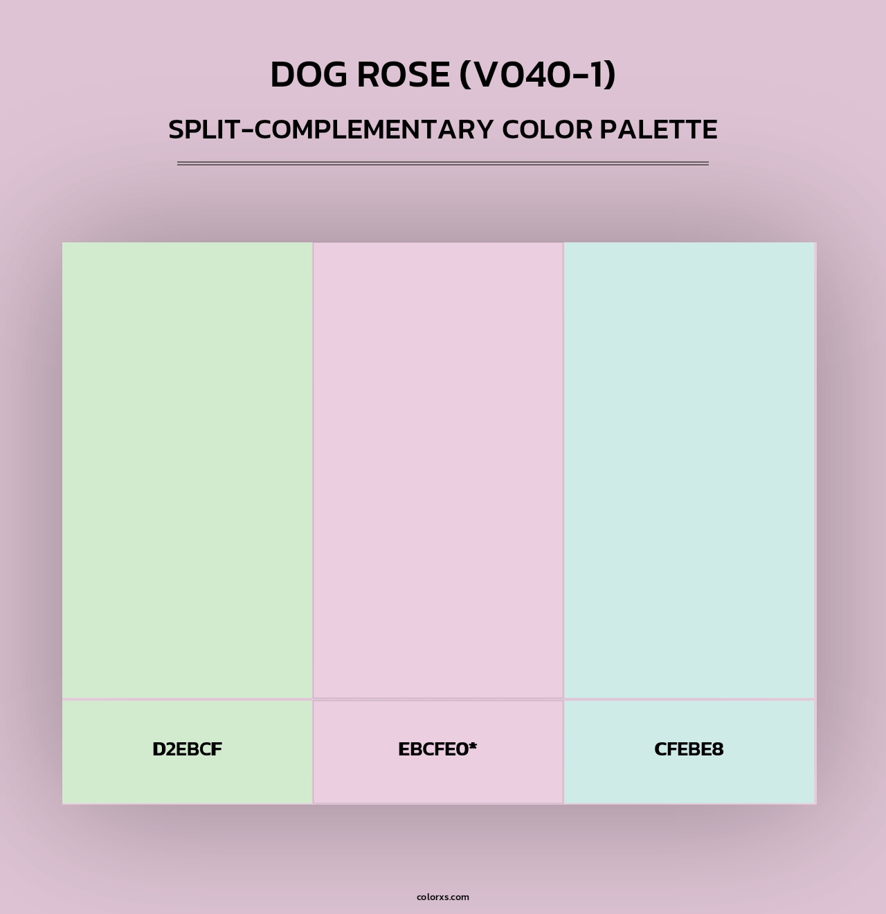 Dog Rose (V040-1) - Split-Complementary Color Palette