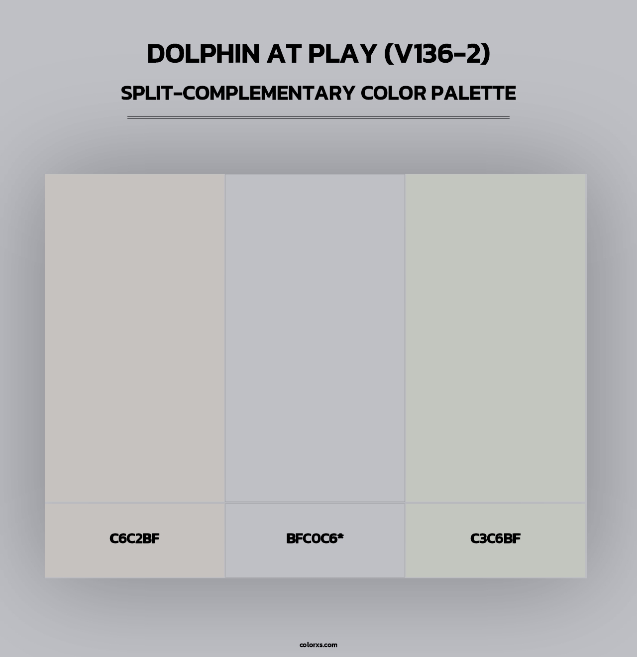 Dolphin at Play (V136-2) - Split-Complementary Color Palette