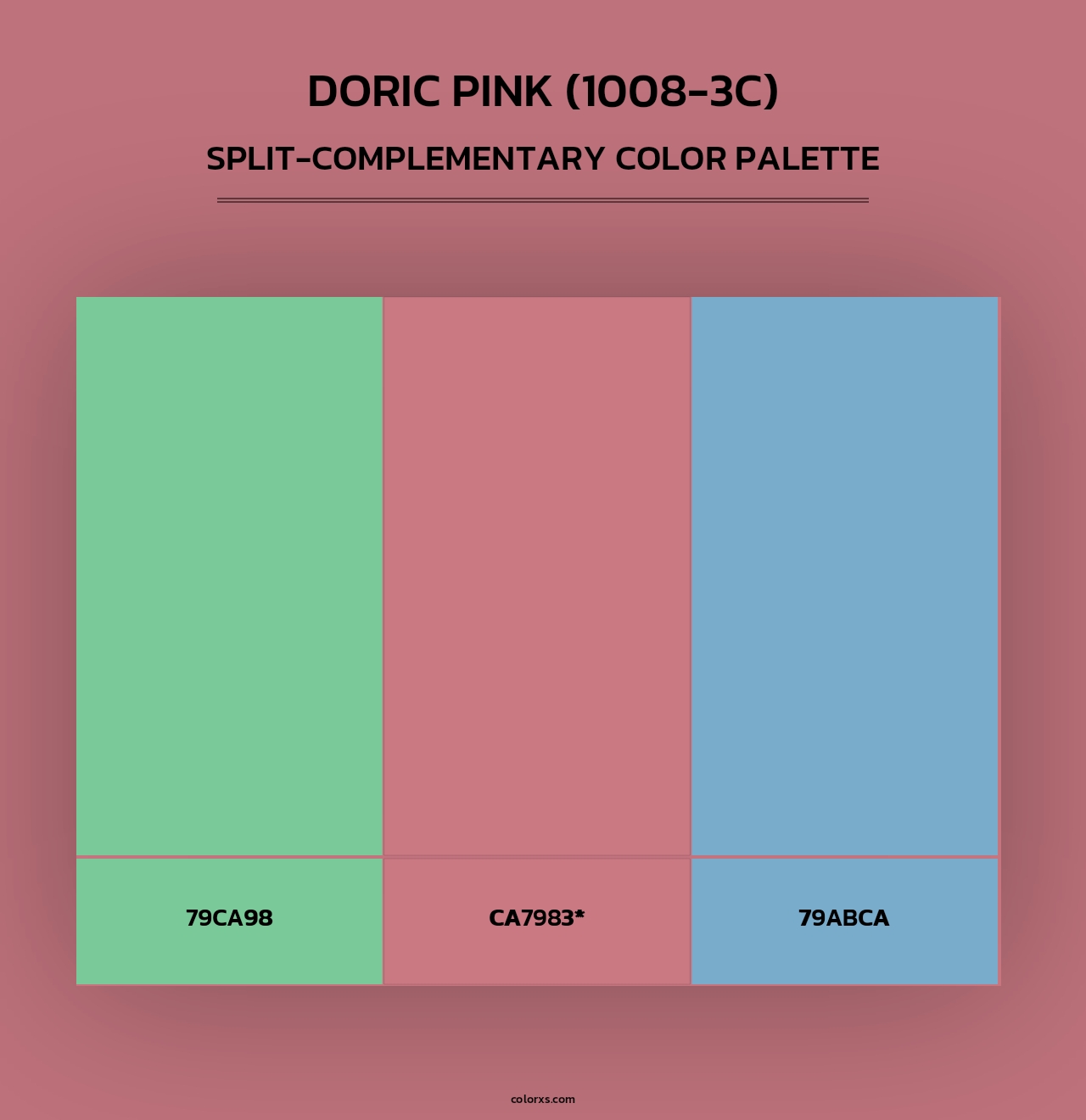 Doric Pink (1008-3C) - Split-Complementary Color Palette