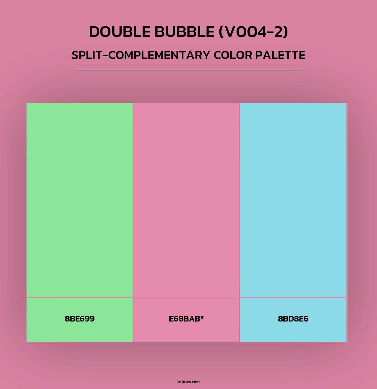 Double Bubble (V004-2) - Split-Complementary Color Palette