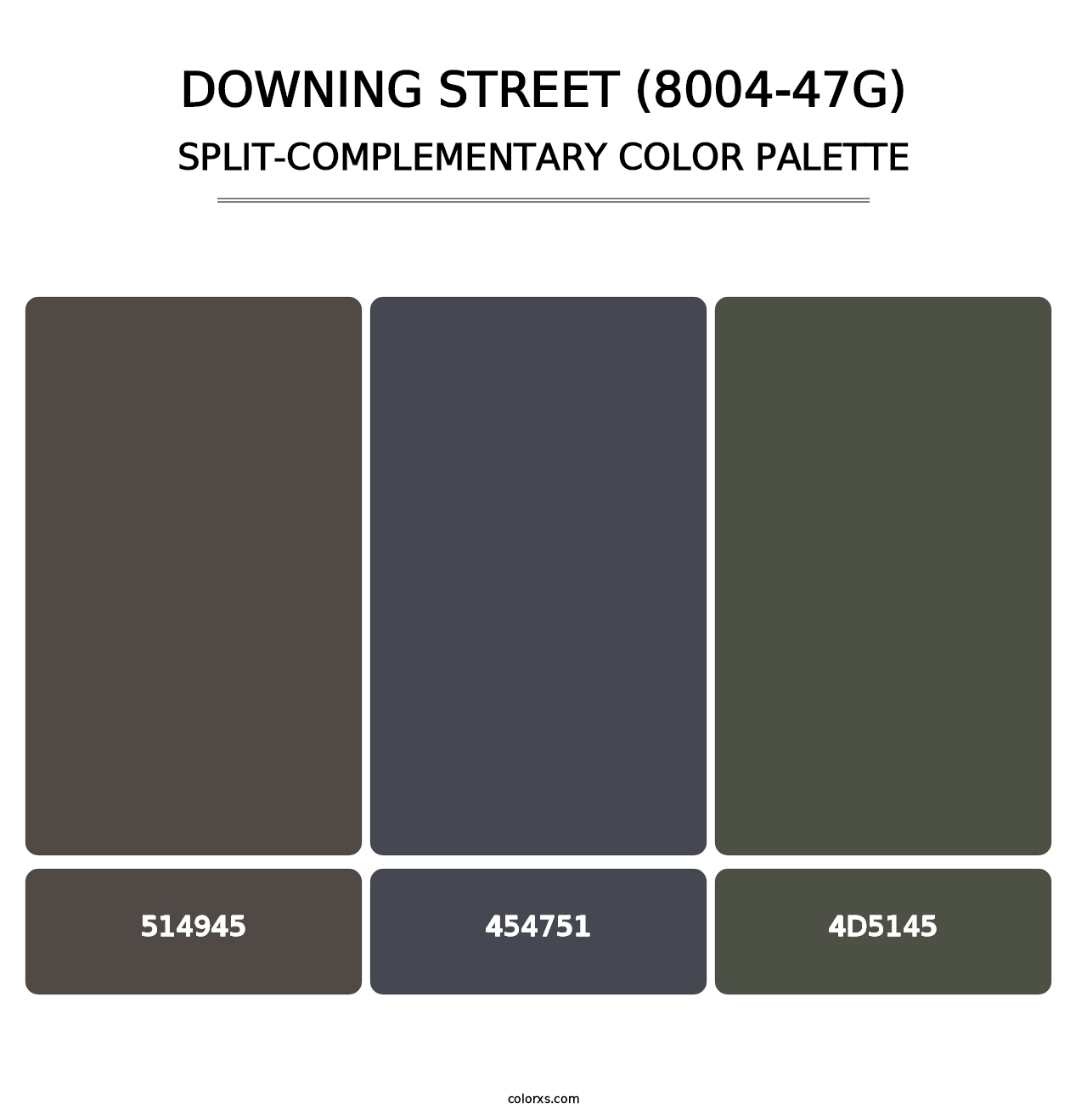 Downing Street (8004-47G) - Split-Complementary Color Palette