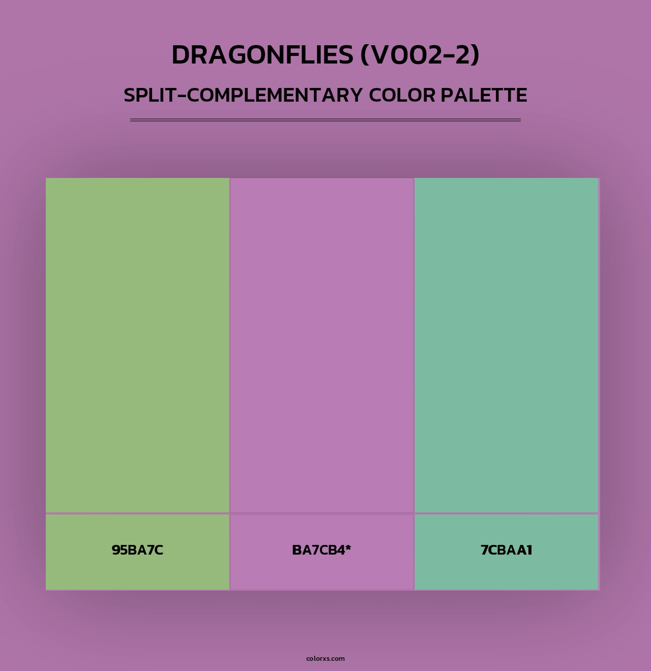 Dragonflies (V002-2) - Split-Complementary Color Palette