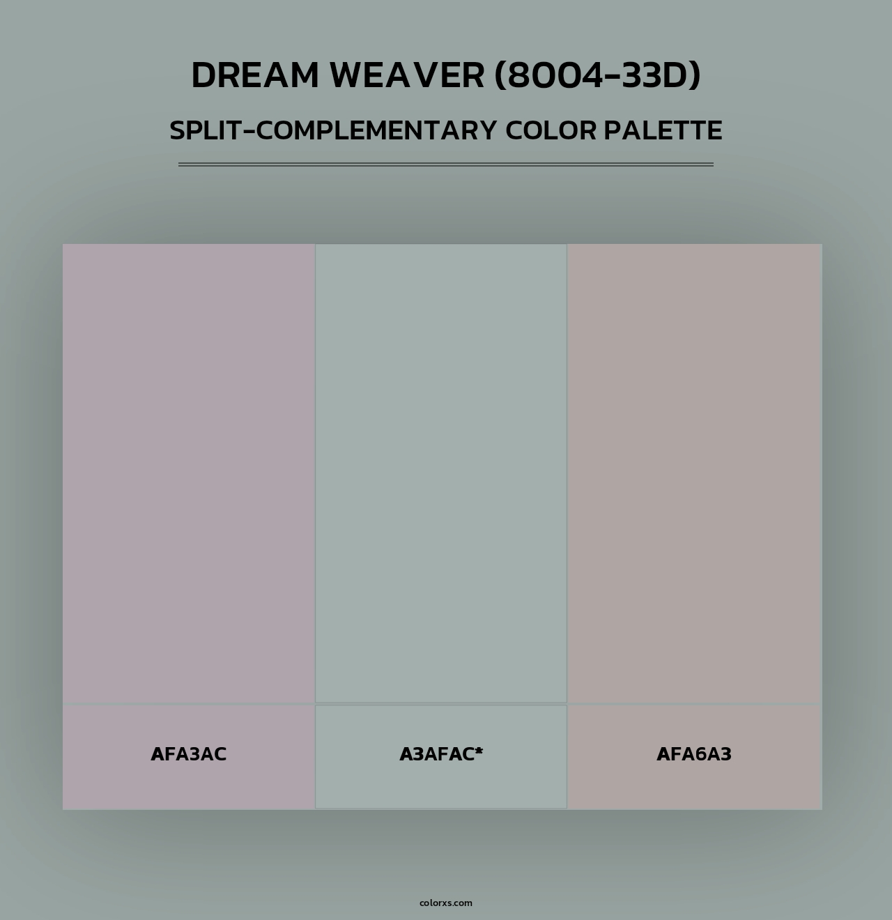 Dream Weaver (8004-33D) - Split-Complementary Color Palette