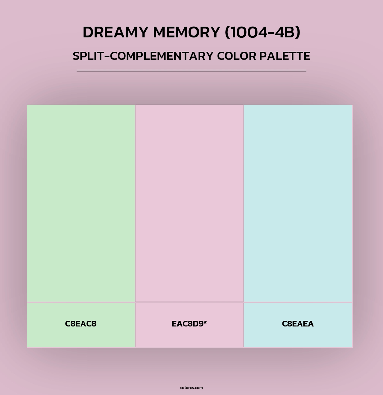Dreamy Memory (1004-4B) - Split-Complementary Color Palette