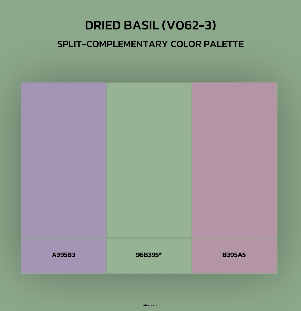 Dried Basil (V062-3) - Split-Complementary Color Palette