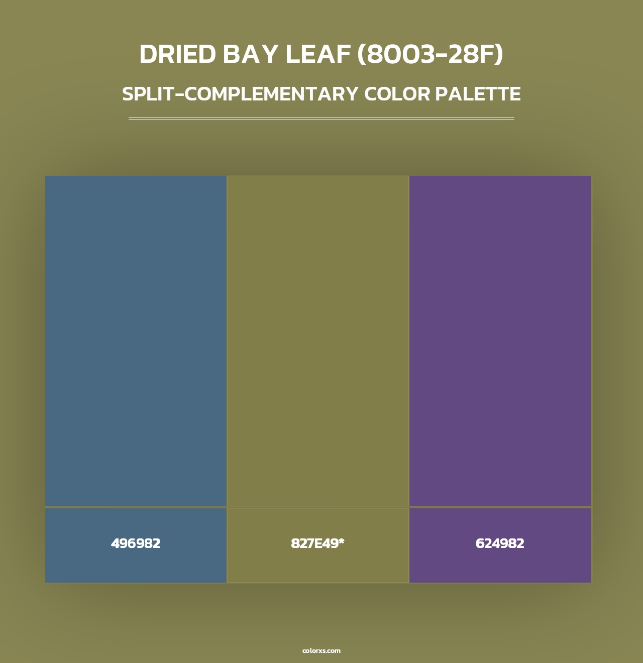 Dried Bay Leaf (8003-28F) - Split-Complementary Color Palette