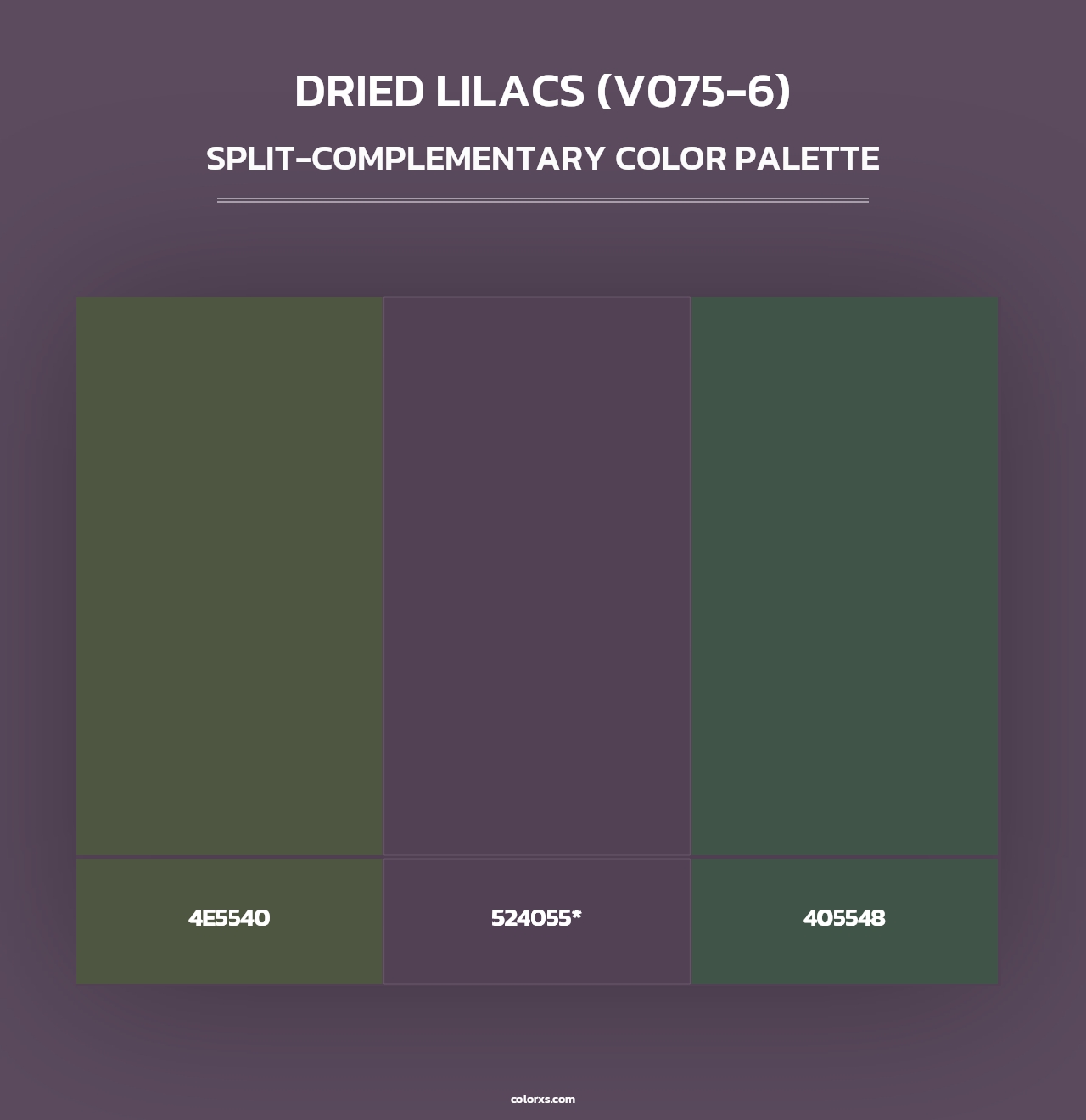 Dried Lilacs (V075-6) - Split-Complementary Color Palette