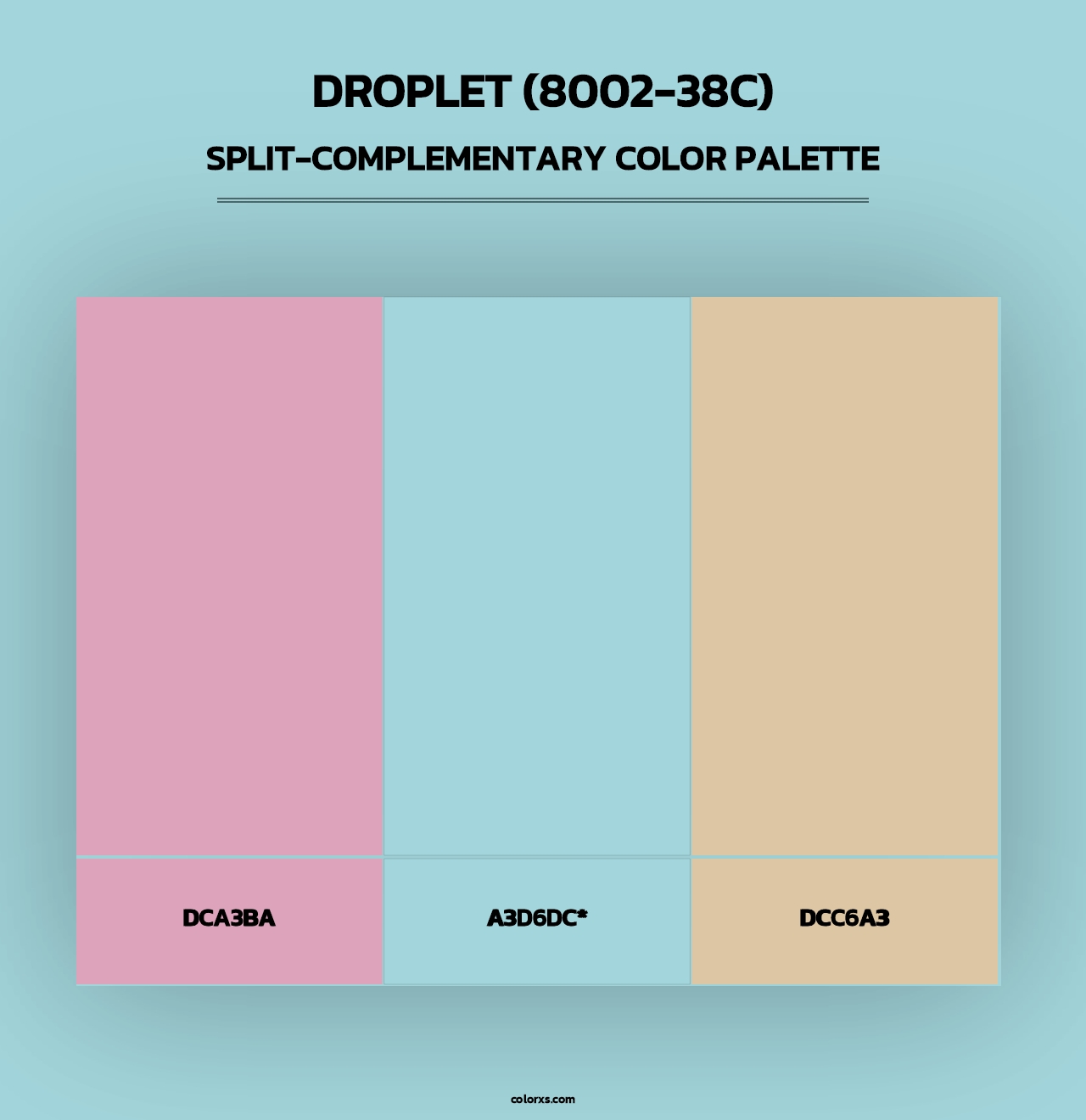 Droplet (8002-38C) - Split-Complementary Color Palette