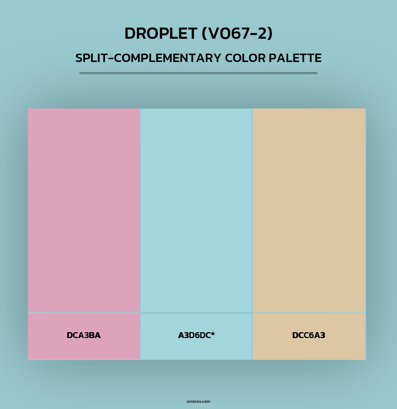 Droplet (V067-2) - Split-Complementary Color Palette