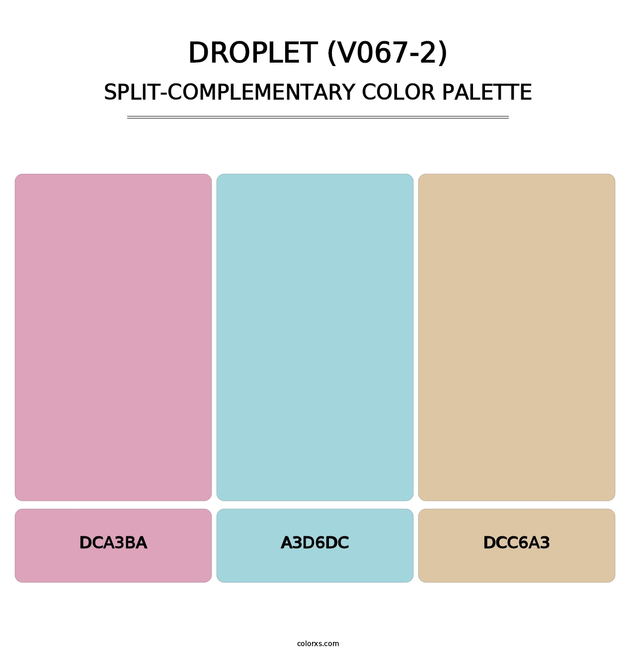 Droplet (V067-2) - Split-Complementary Color Palette