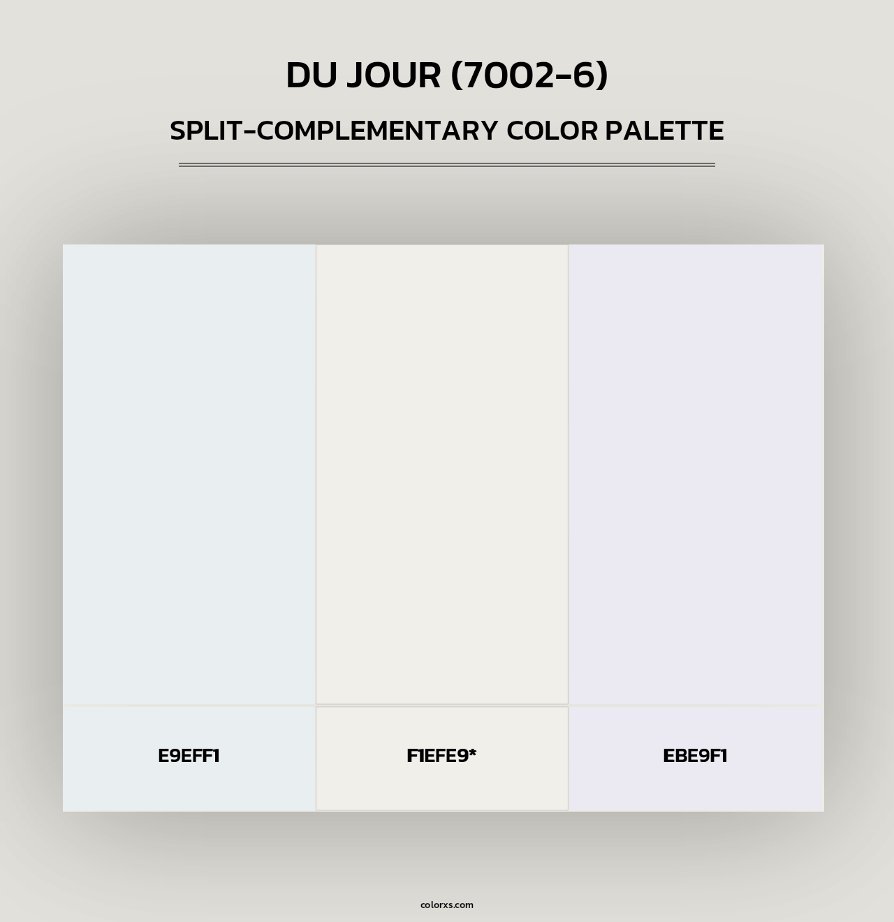Du Jour (7002-6) - Split-Complementary Color Palette