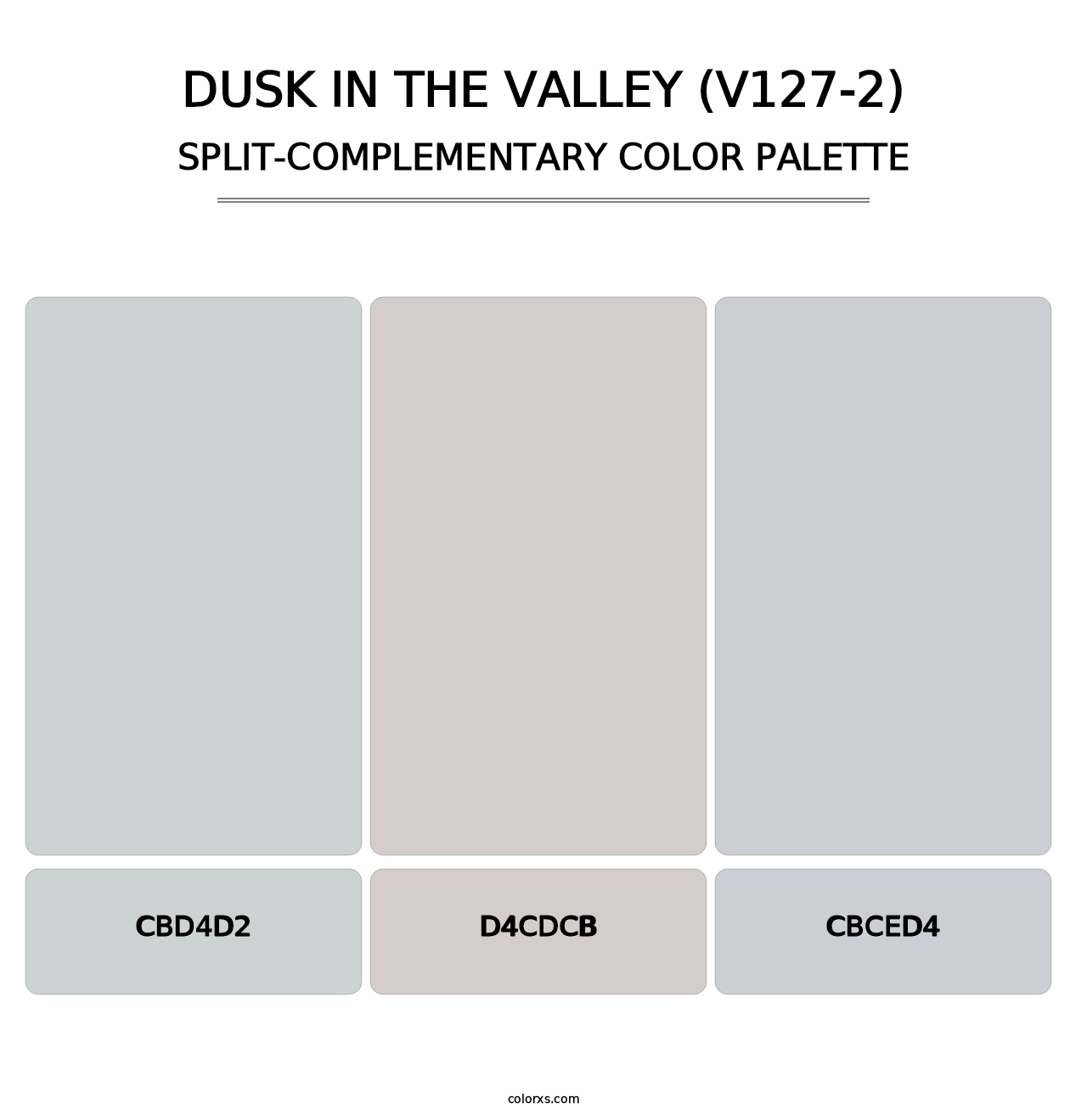 Dusk in the Valley (V127-2) - Split-Complementary Color Palette