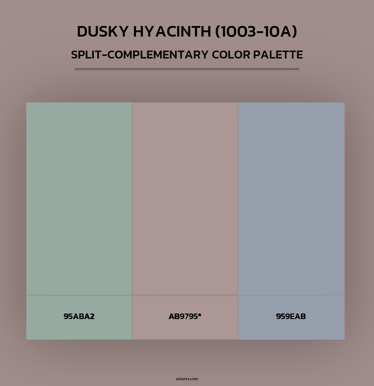Dusky Hyacinth (1003-10A) - Split-Complementary Color Palette