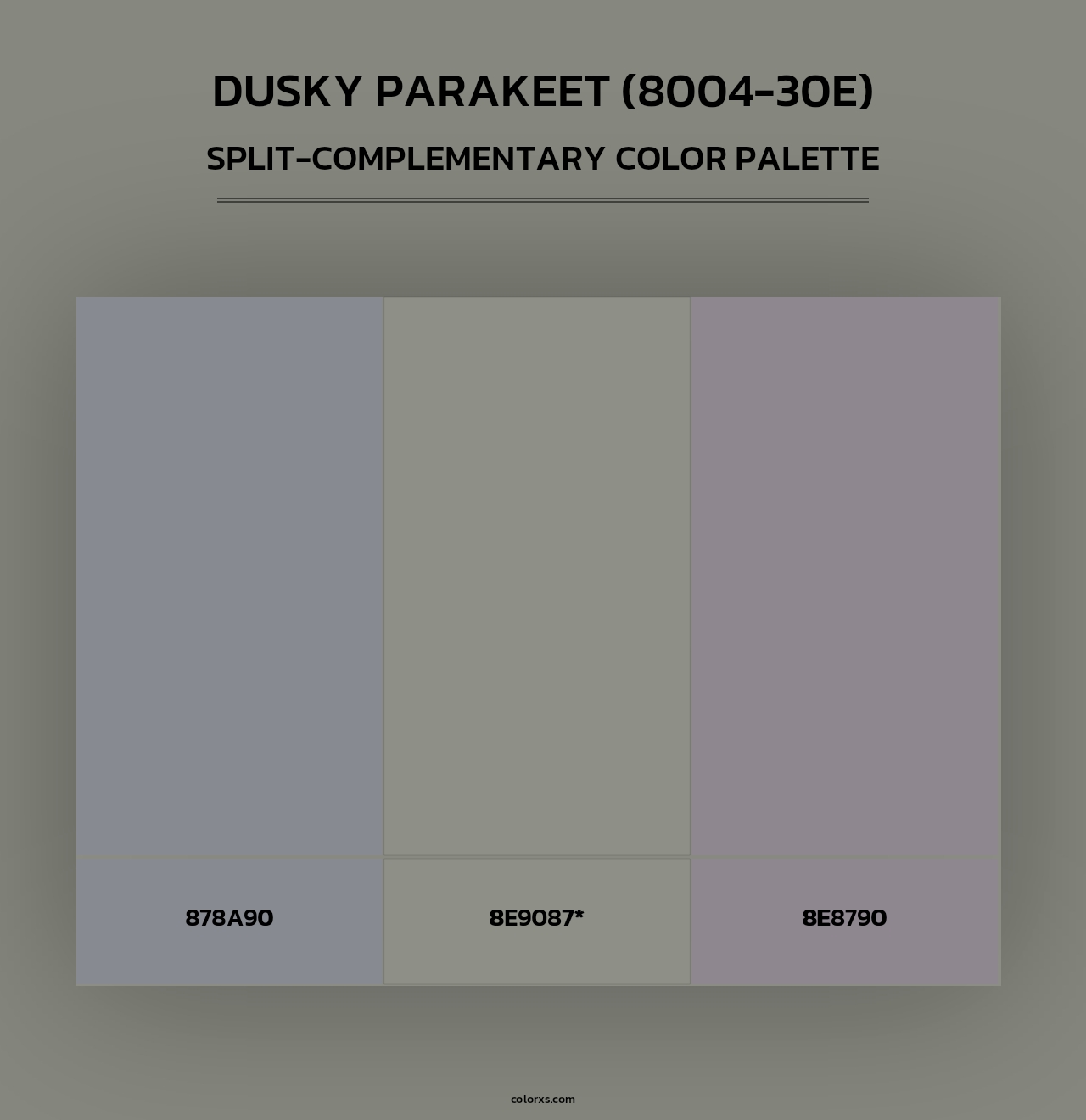 Dusky Parakeet (8004-30E) - Split-Complementary Color Palette