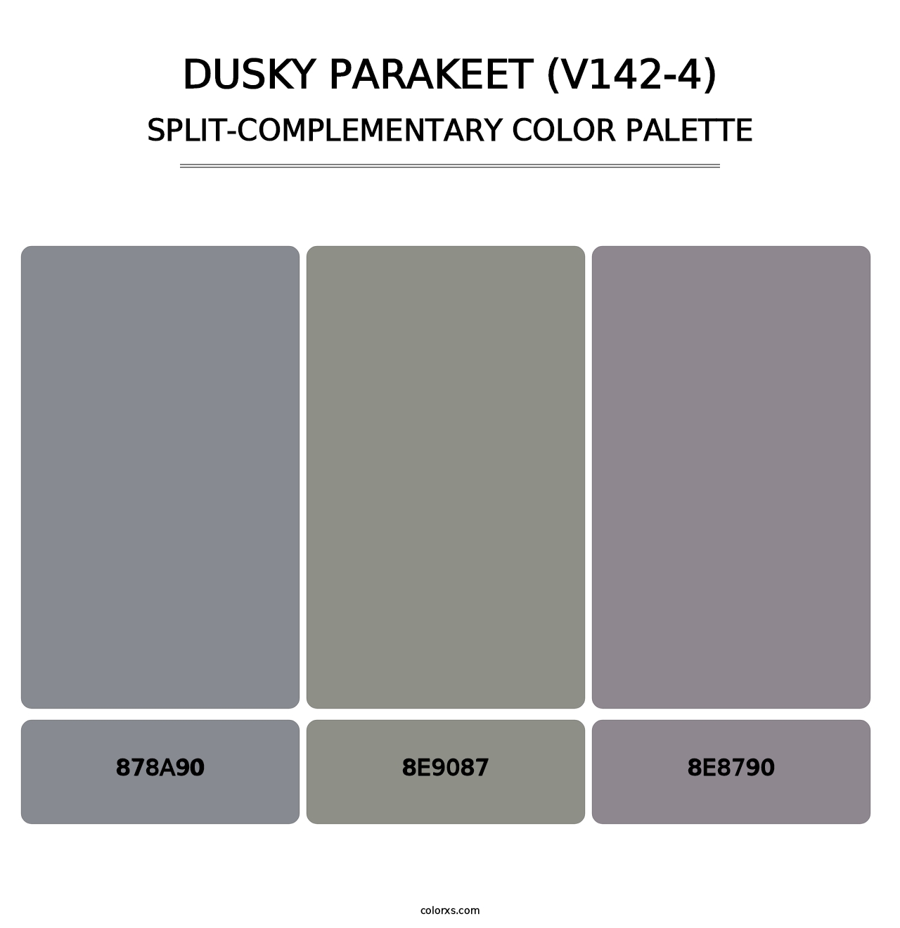 Dusky Parakeet (V142-4) - Split-Complementary Color Palette