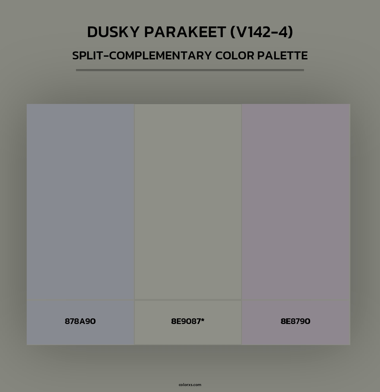 Dusky Parakeet (V142-4) - Split-Complementary Color Palette