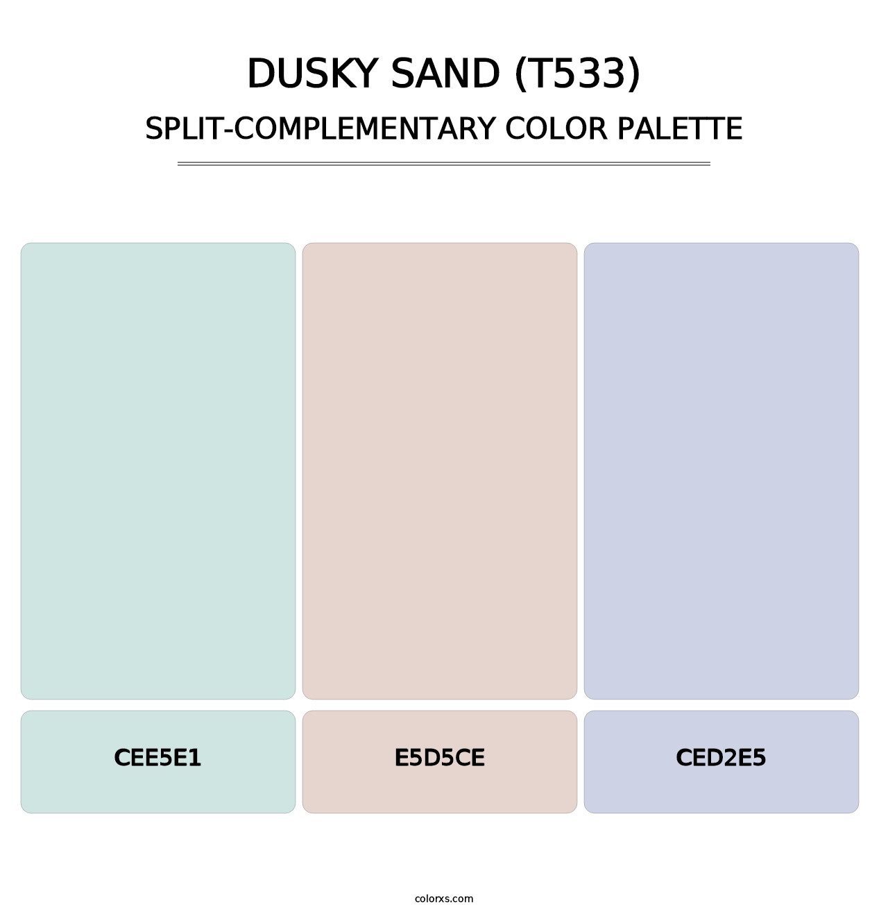 Dusky Sand (T533) - Split-Complementary Color Palette
