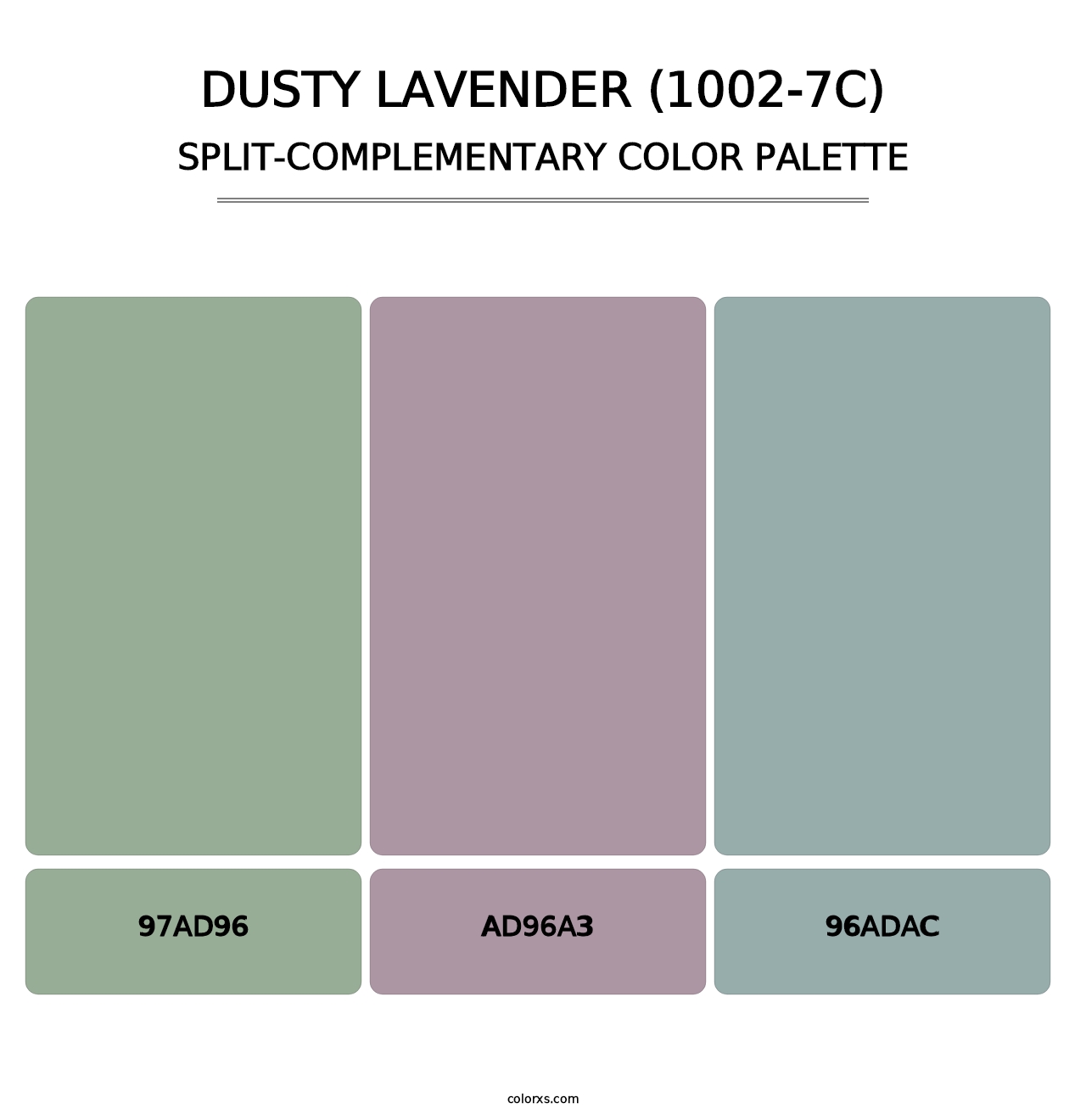 Dusty Lavender (1002-7C) - Split-Complementary Color Palette