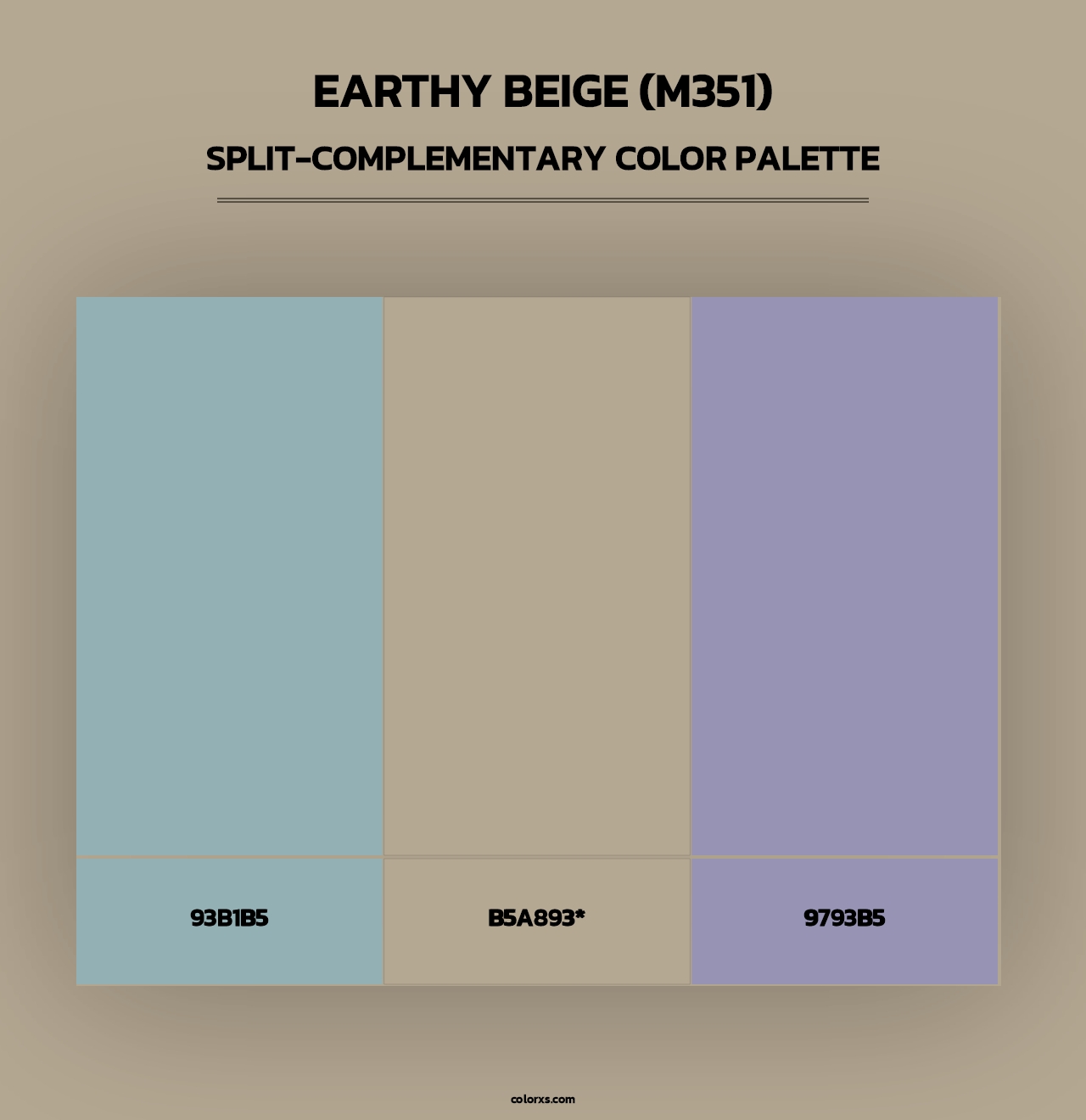 Earthy Beige (M351) - Split-Complementary Color Palette
