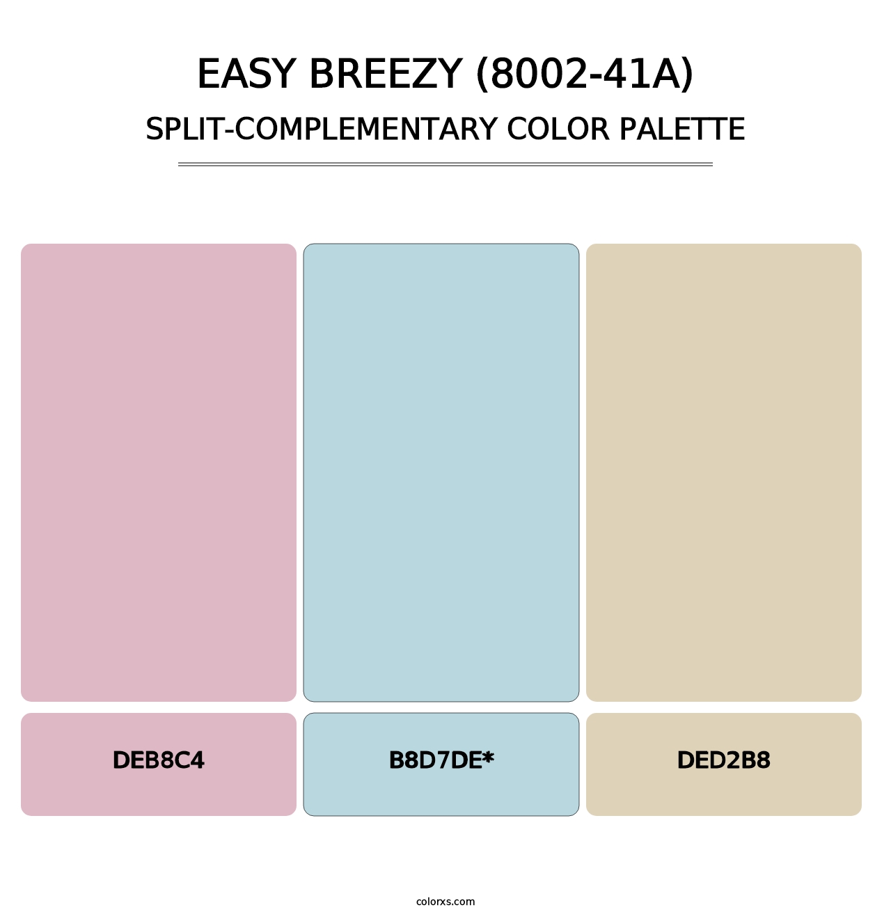 Easy Breezy (8002-41A) - Split-Complementary Color Palette