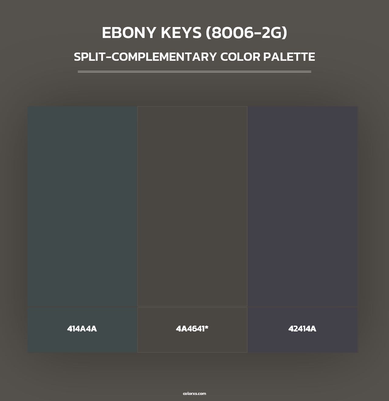 Ebony Keys (8006-2G) - Split-Complementary Color Palette