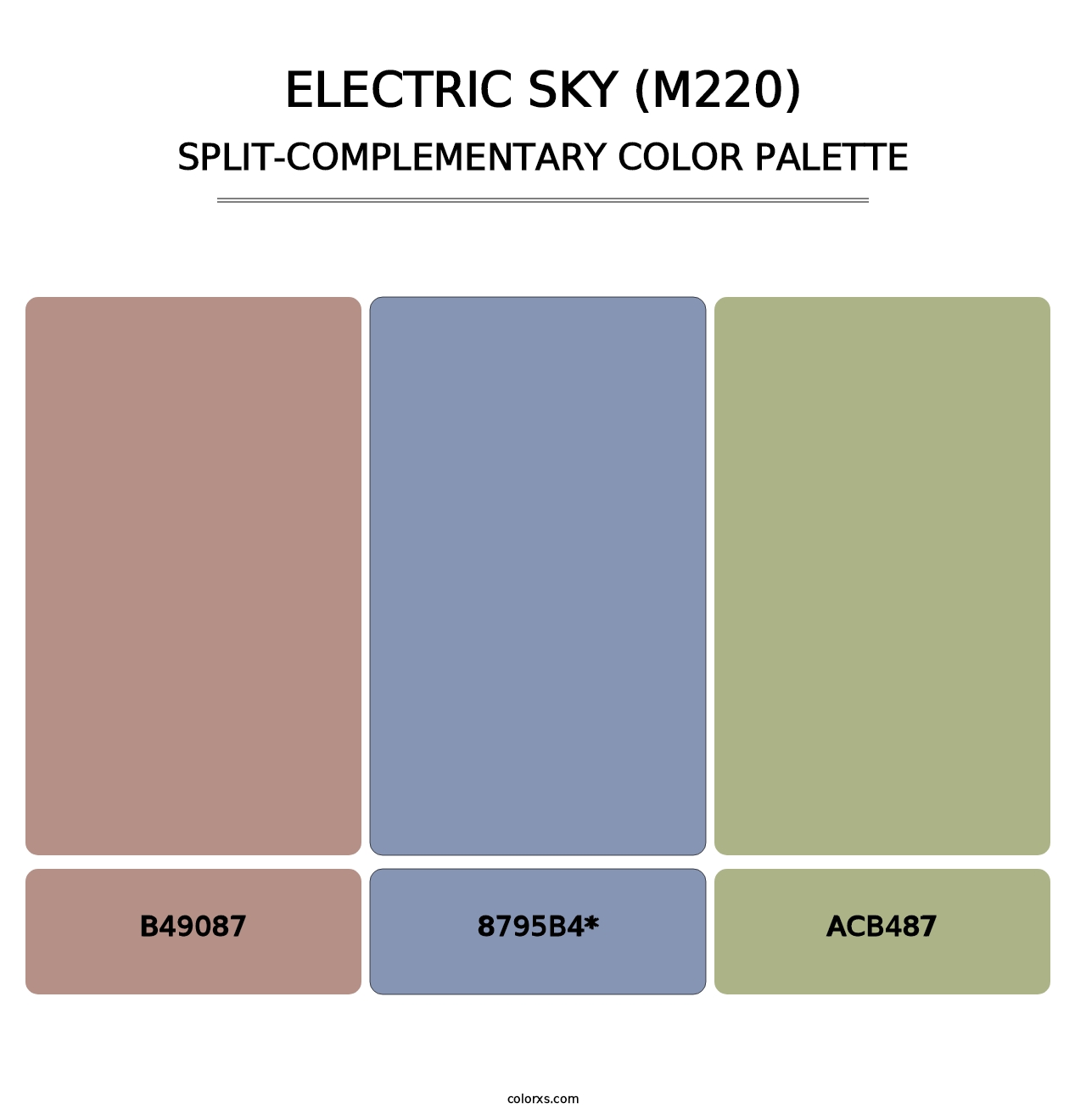 Electric Sky (M220) - Split-Complementary Color Palette