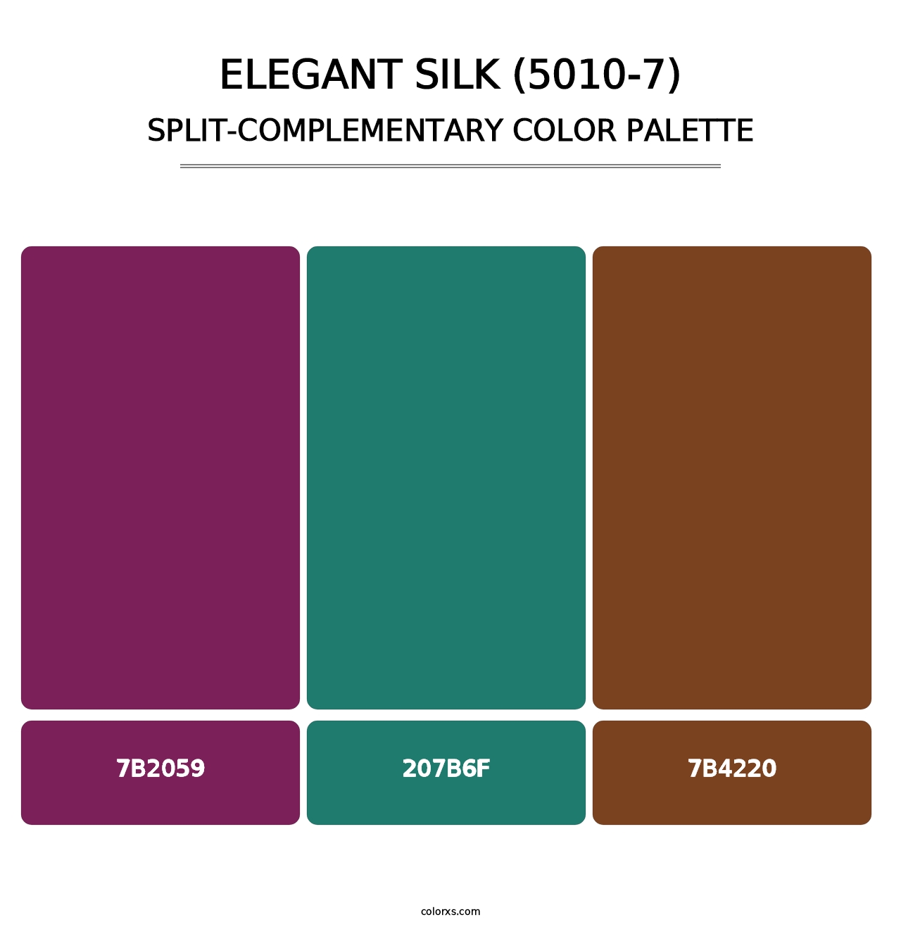 Elegant Silk (5010-7) - Split-Complementary Color Palette