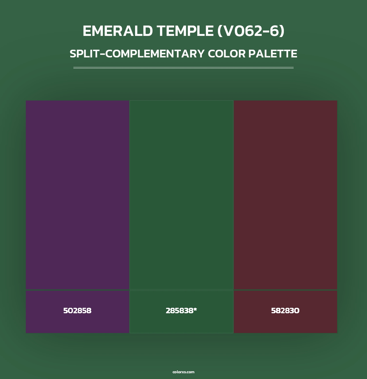 Emerald Temple (V062-6) - Split-Complementary Color Palette